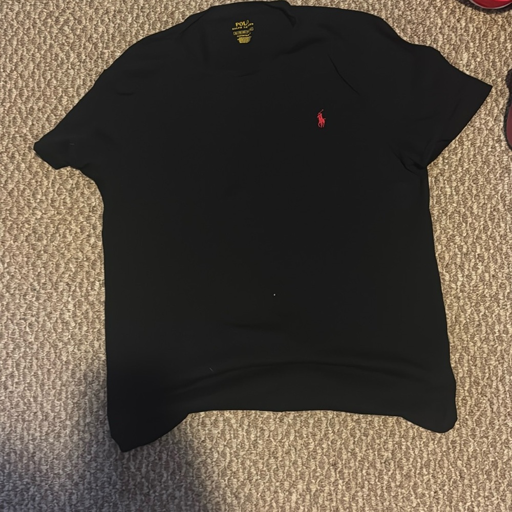 Polo Ralph Lauren Black Tee Slim Fit Size: XL